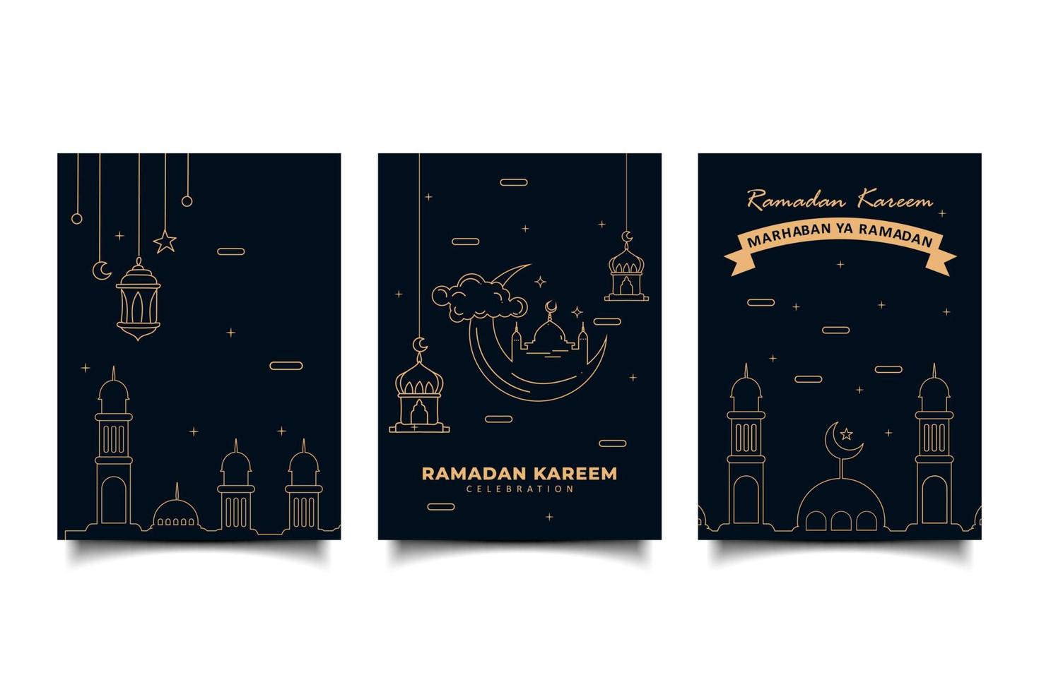 Cover Ramadan kareem islamic celebration design vector