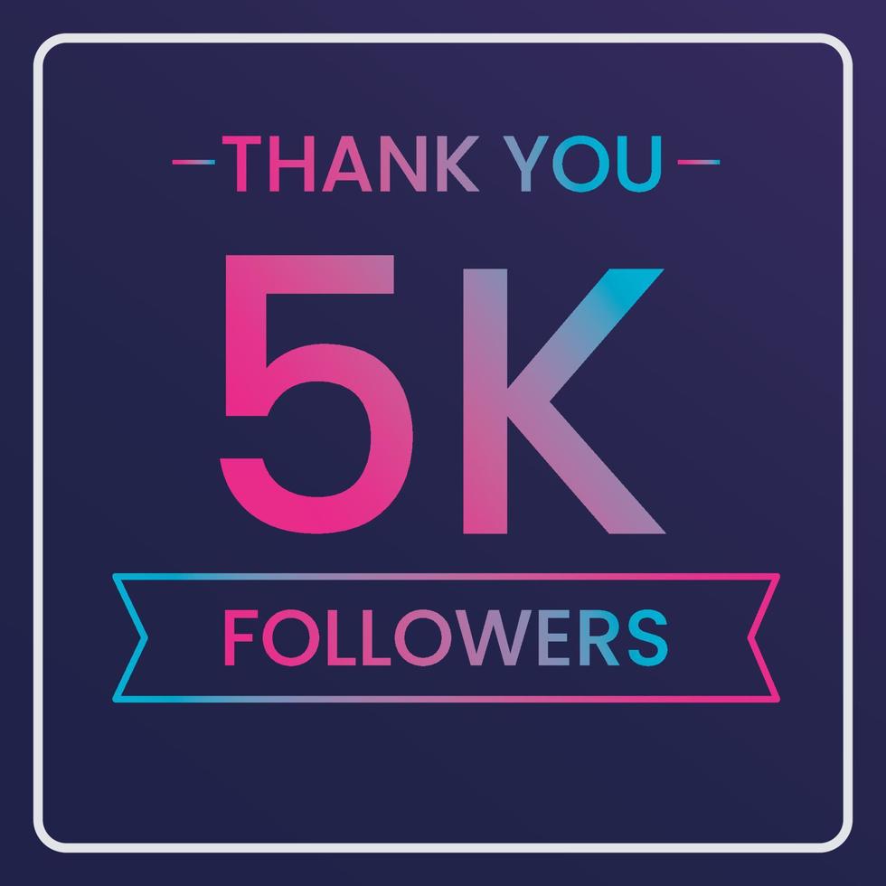 gracias 5k seguidores vector