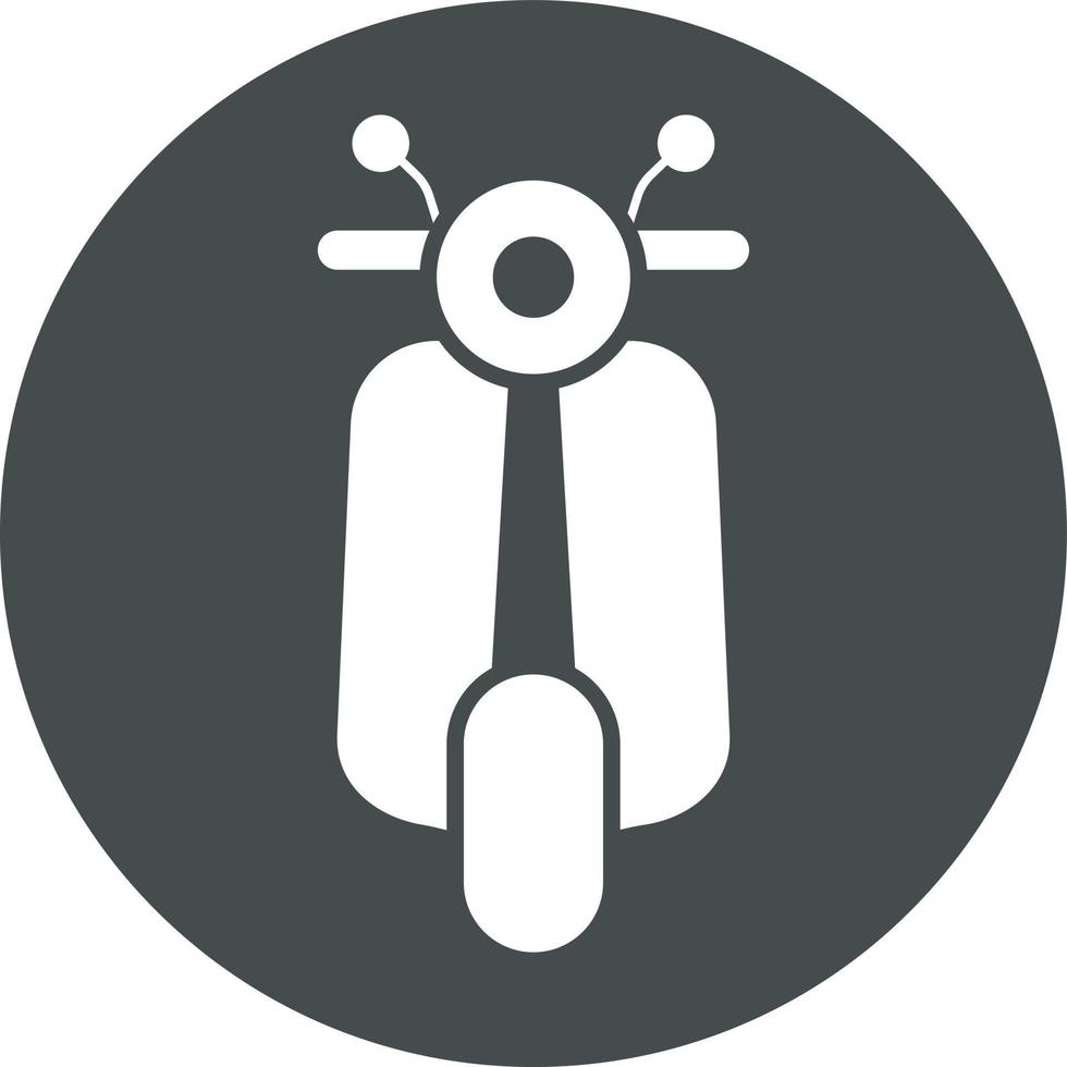 Automatic scooter motorcycle black icon vector
