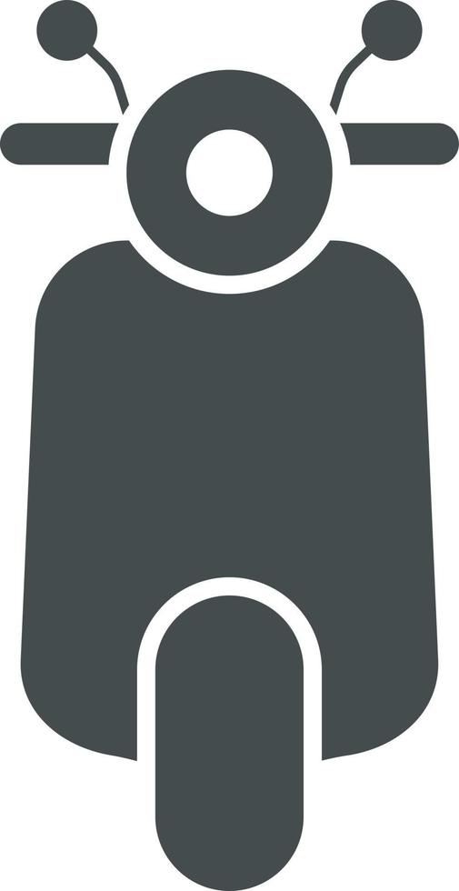 Automatic scooter motorcycle black icon vector