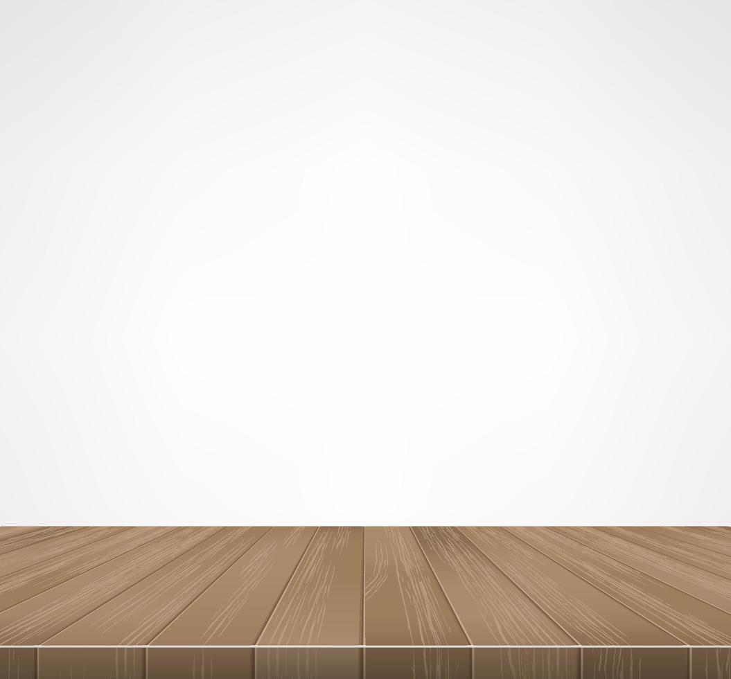 madera piso modelo y textura para antecedentes. perspectiva ver de de madera piso en blanco antecedentes con zona para Copiar espacio. de madera terraza o cubierta modelo y textura. vector. vector