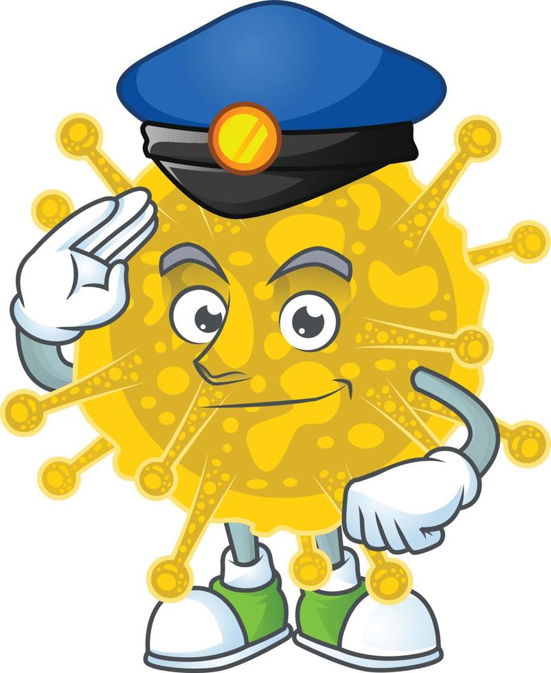 A cartoon character of coronavirus pandemic vector