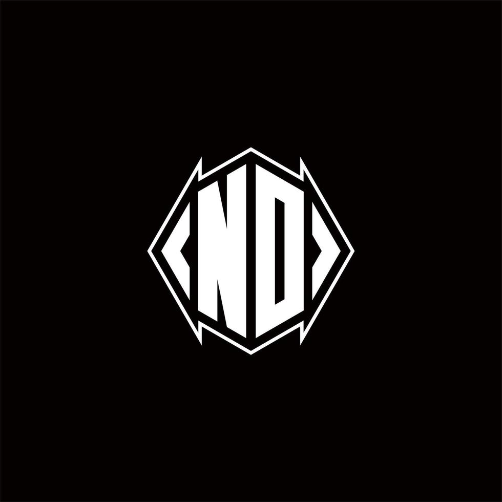 ND Logo monogram with shield shape designs template vector