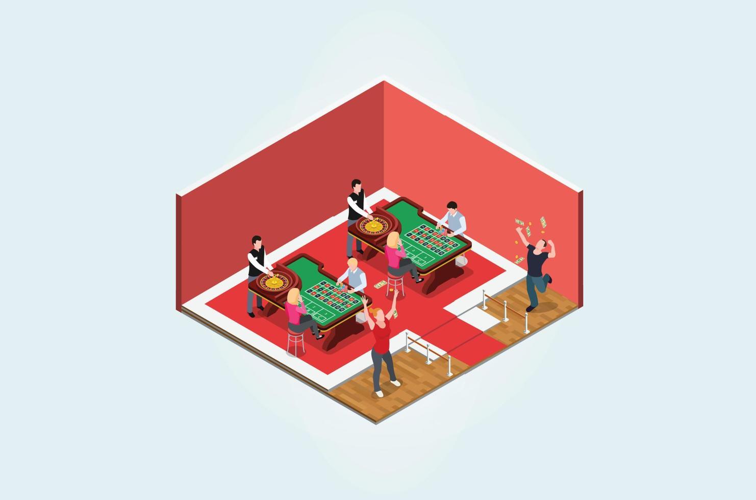 Modern Isometric 3d game club , people play games in entertainment center vector illustration Suitable for Diagrams, Infographics, Book Illustration, Game Asset, And Other Graphic Related Assets