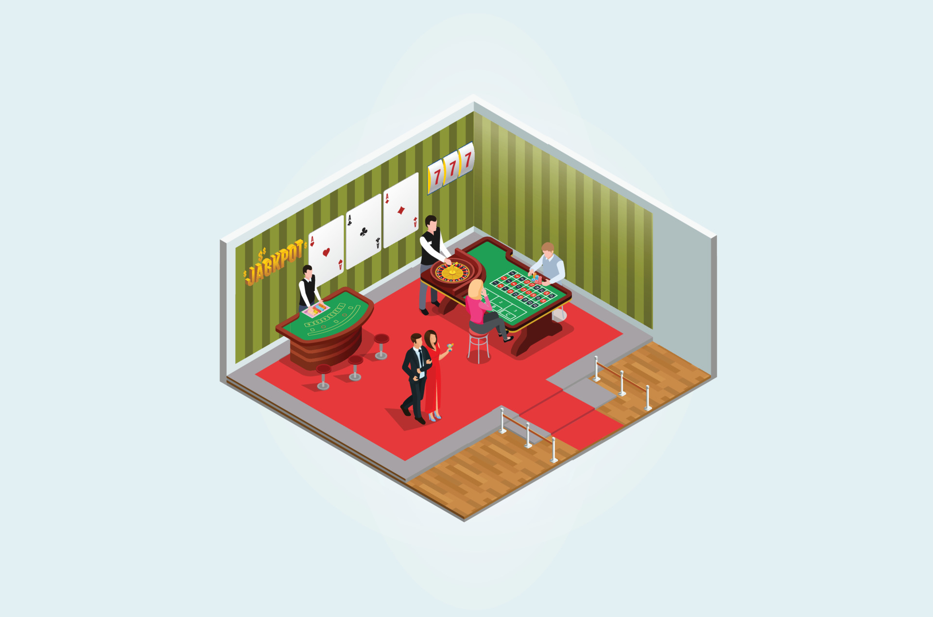Modern Isometric 3d game club , people play games in entertainment