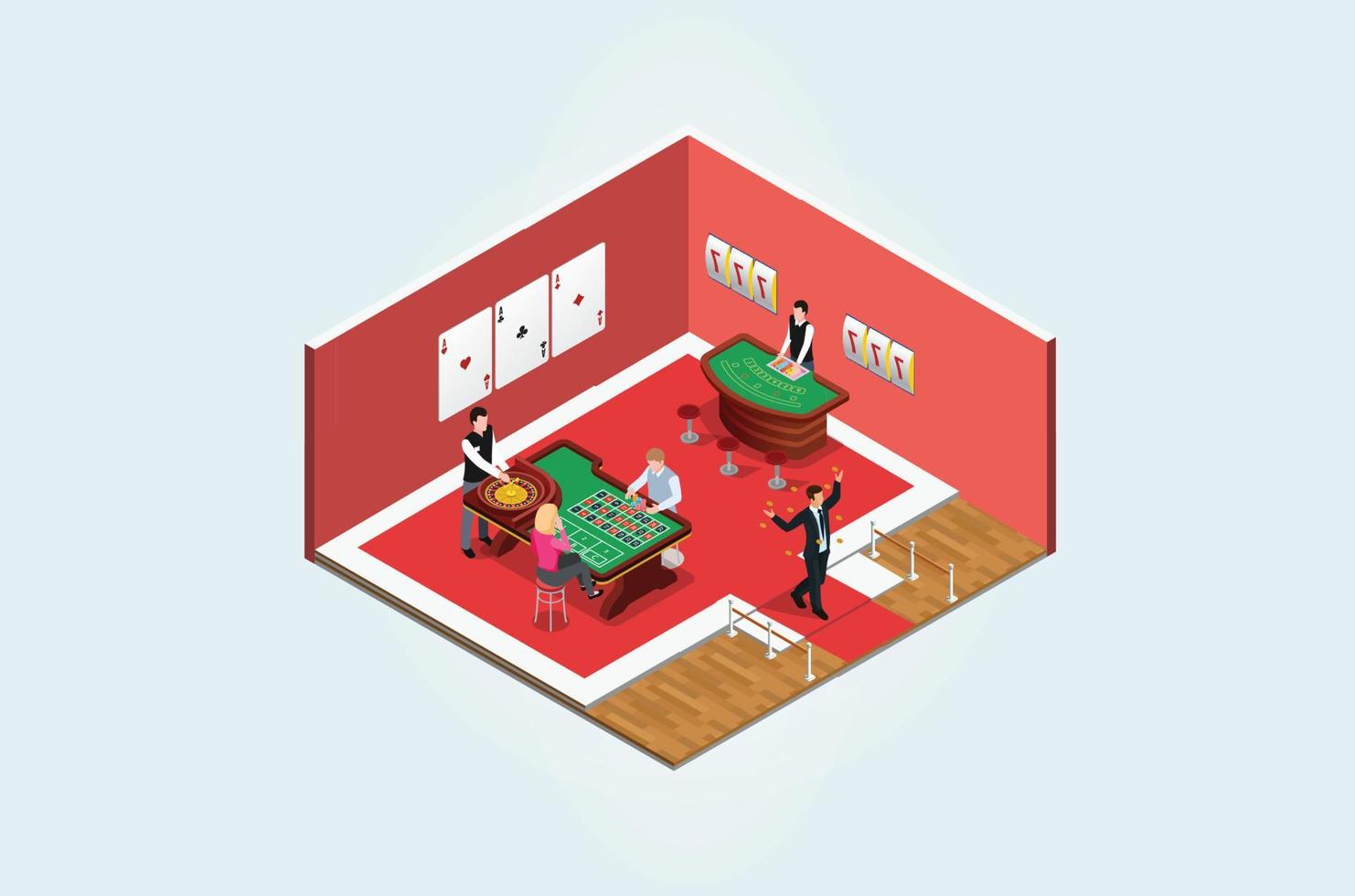 Modern Isometric 3d game club , people play games in entertainment center vector illustration Suitable for Diagrams, Infographics, Book Illustration, Game Asset, And Other Graphic Related Assets