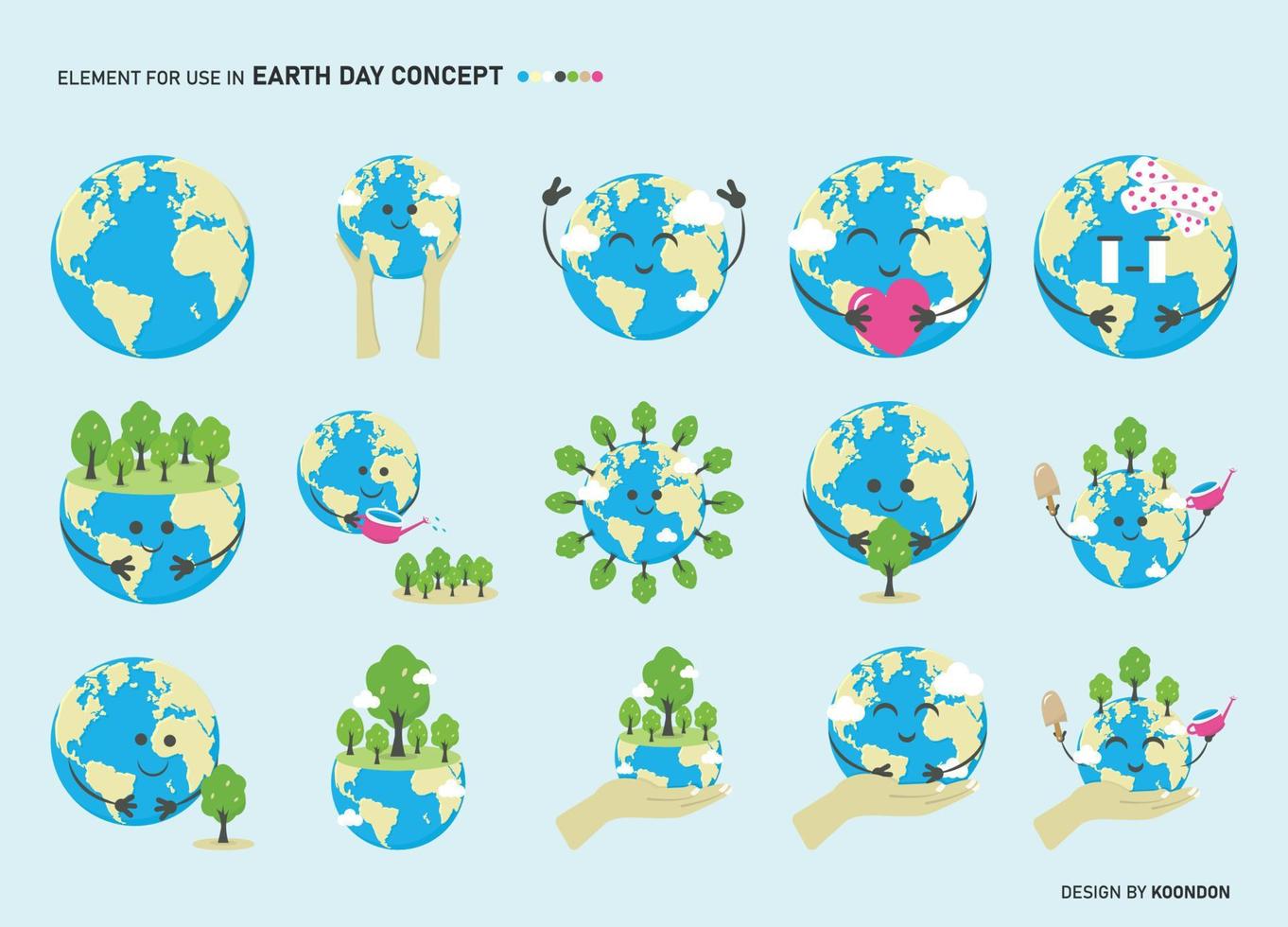 Element for use Earth Day concept. International Mother Earth Day. Environmental problems and environmental protection. Vector illustration. Caring for Nature.