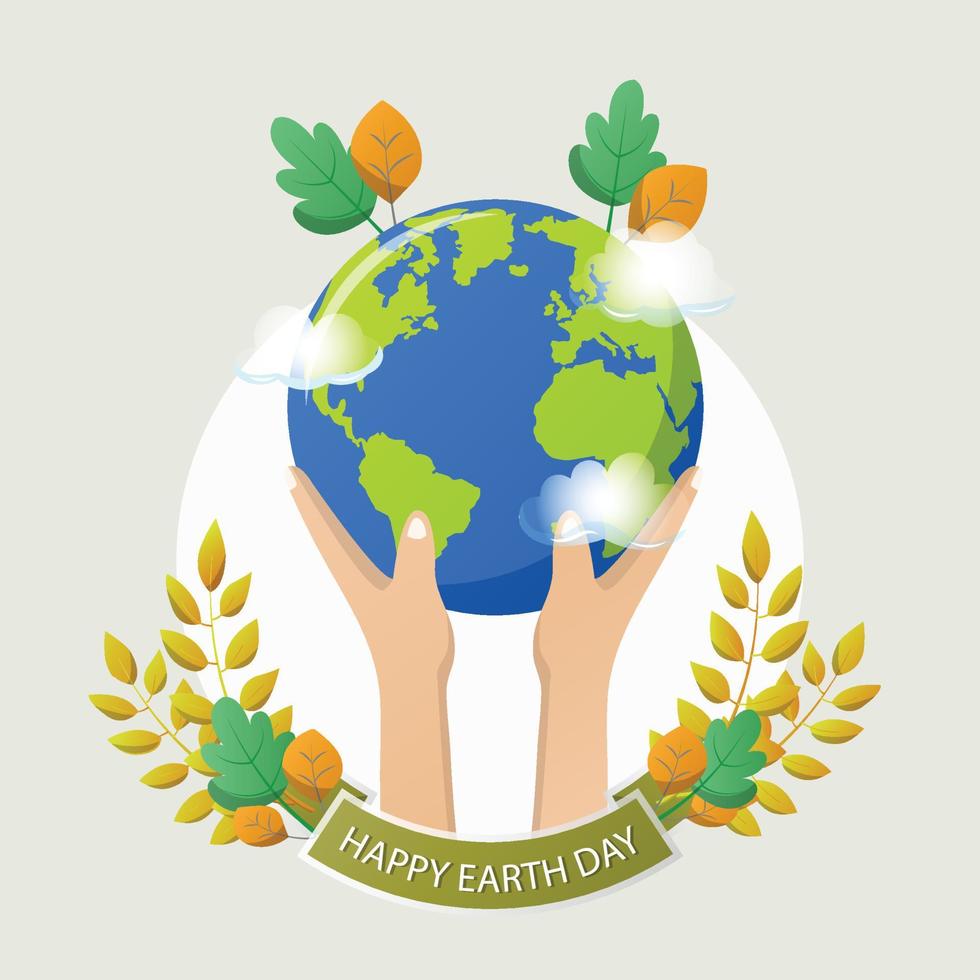 Earth Day concept. International Mother Earth Day. vector