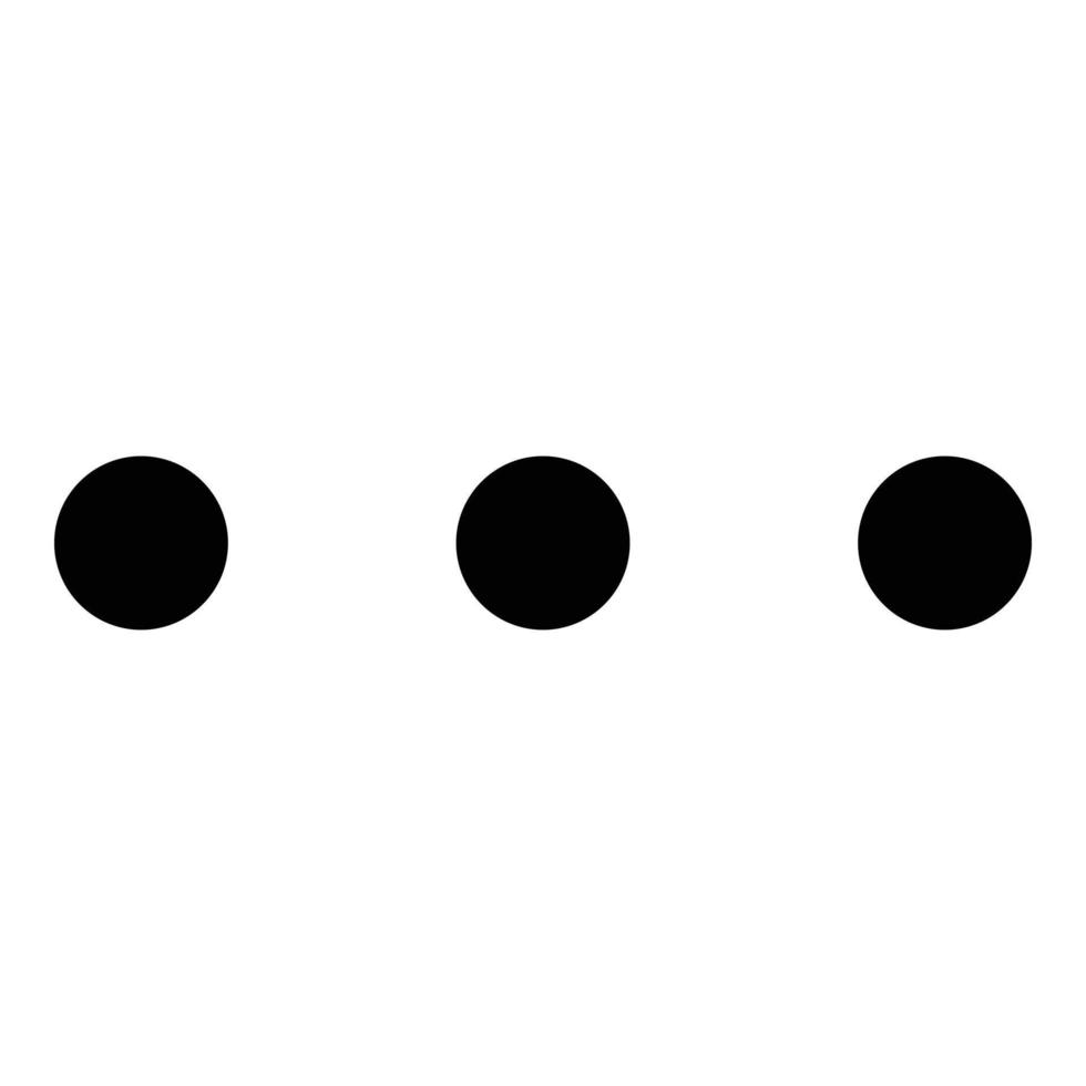 three dots icon for web ui design vector