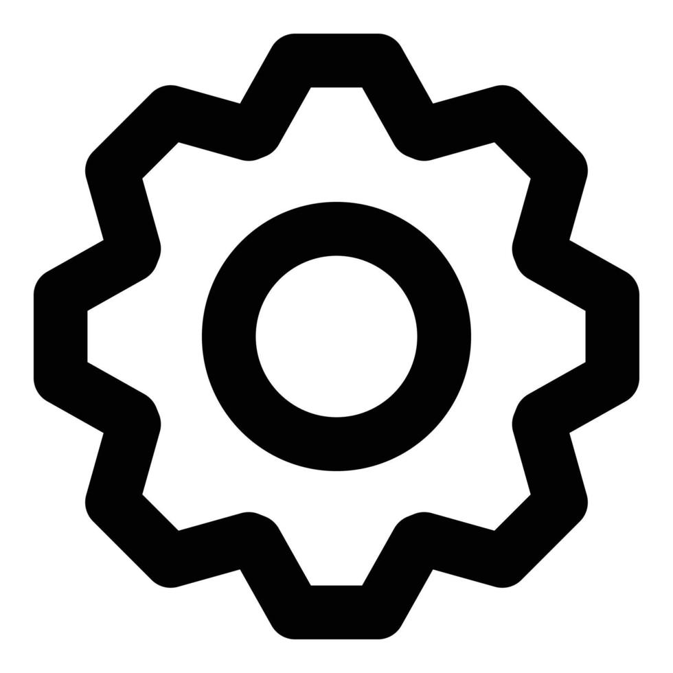 cog wheel icon for web ui design vector