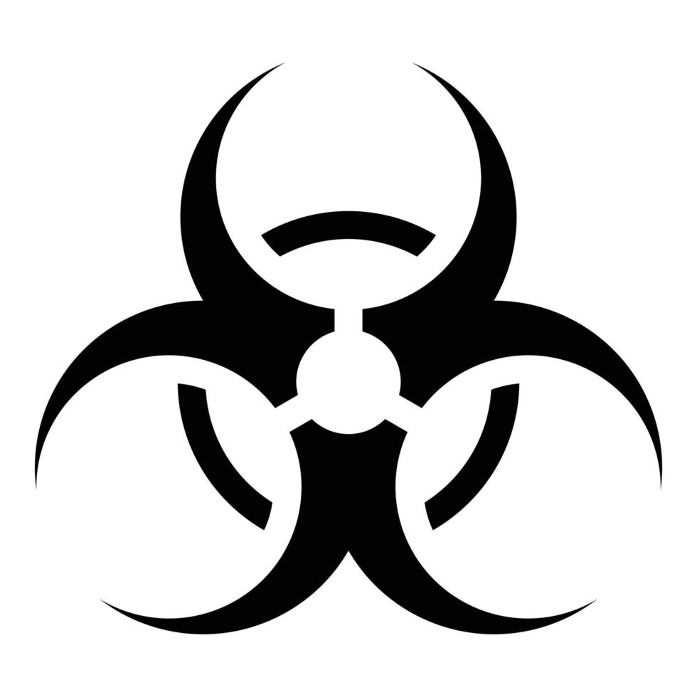 biohazard sign icon for web ui design vector