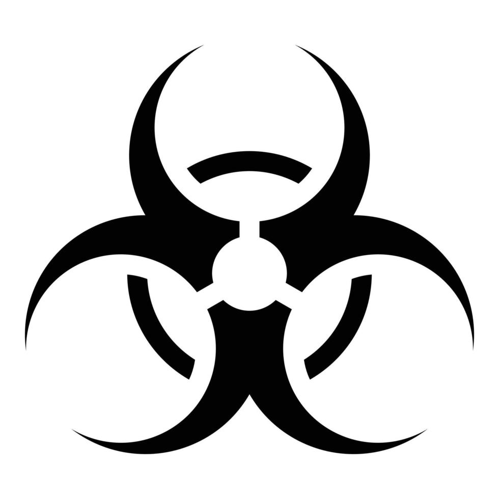 biohazard sign icon for web ui design vector