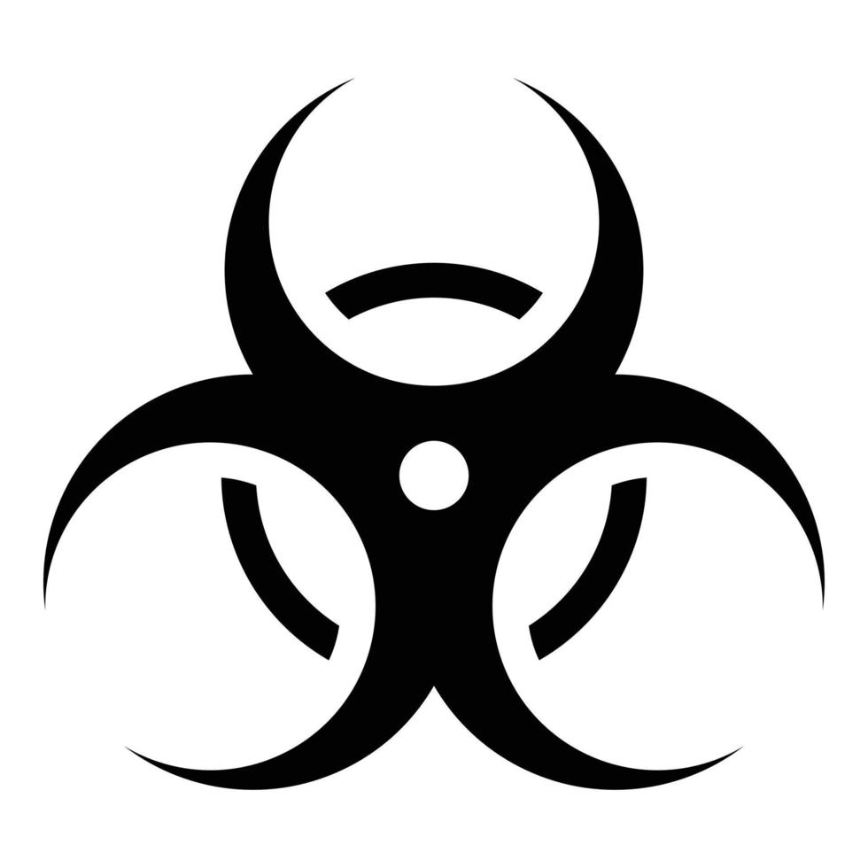 biohazard sign icon for web ui design vector