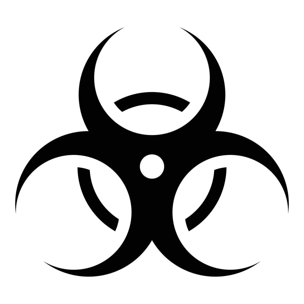 biohazard sign icon for web ui design vector