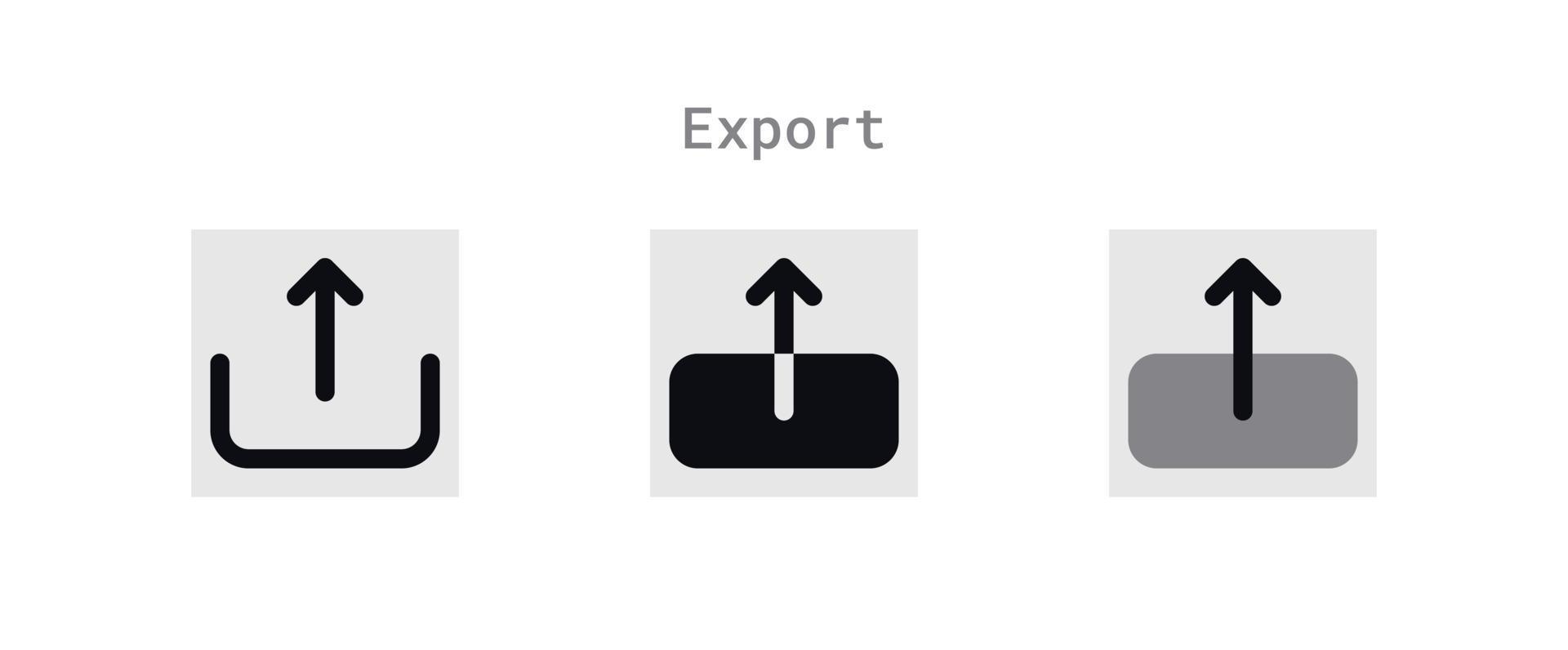 Export Files Icons Sheet vector