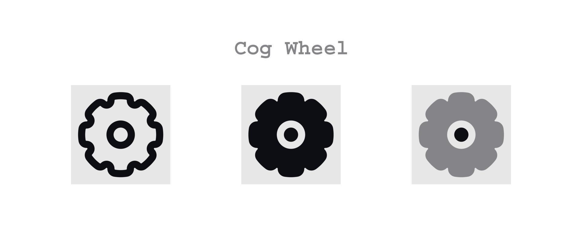 cog wheel icons set vector