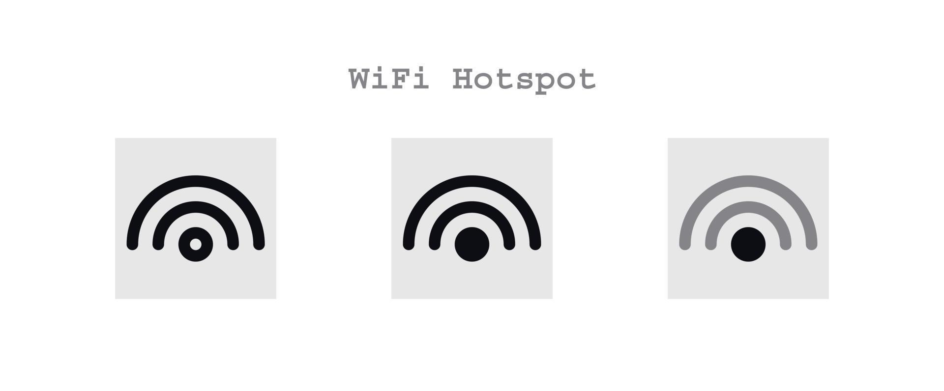 Wifi punto de acceso íconos conjunto vector
