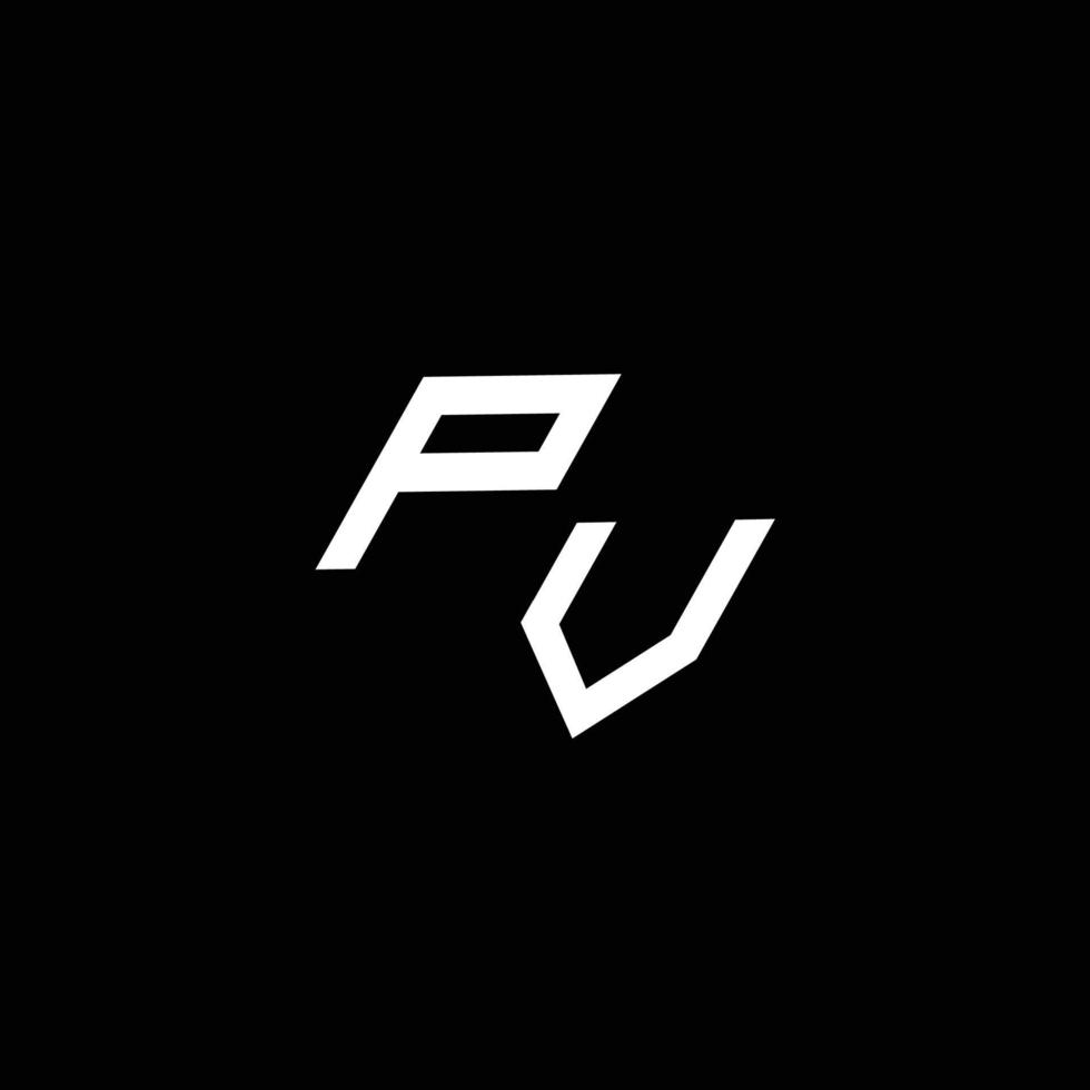 pv logo monograma con arriba a abajo estilo moderno diseño modelo vector