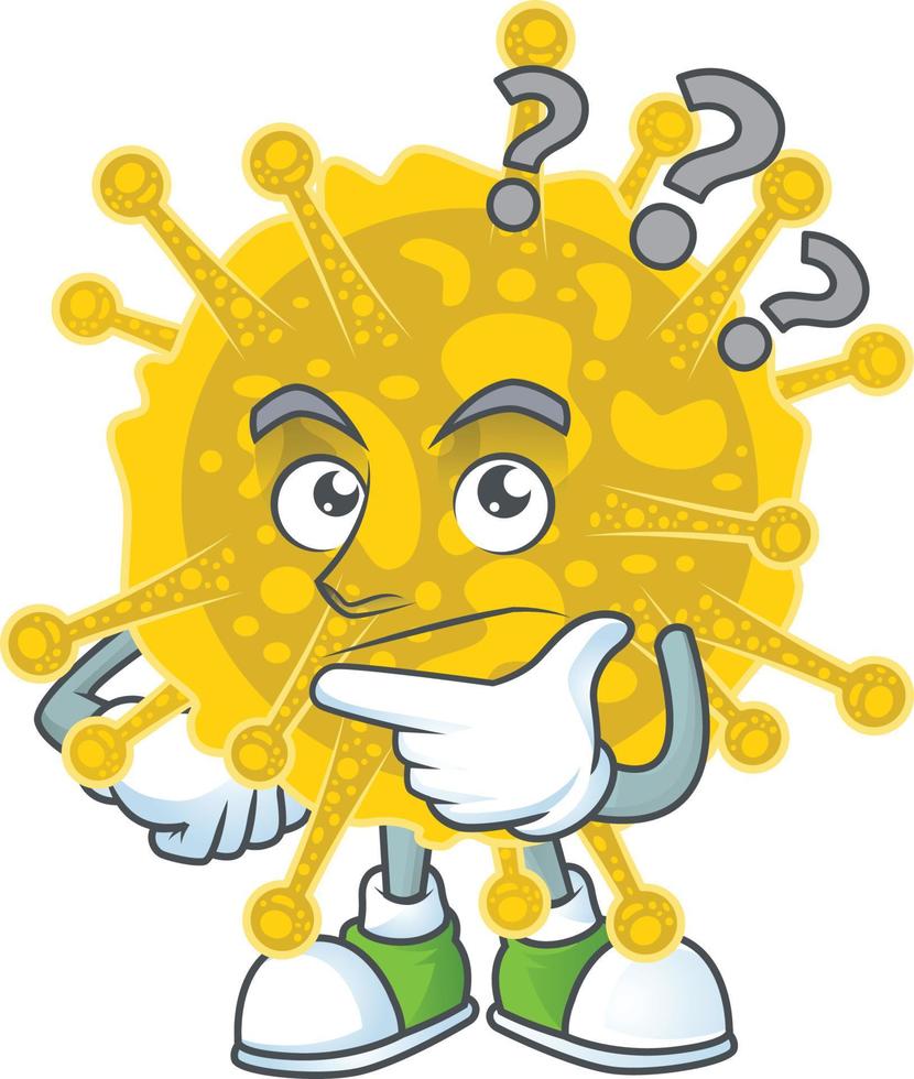 A cartoon character of coronavirus pandemic vector