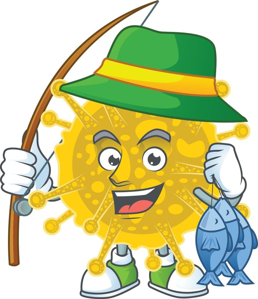 A cartoon character of coronavirus pandemic vector