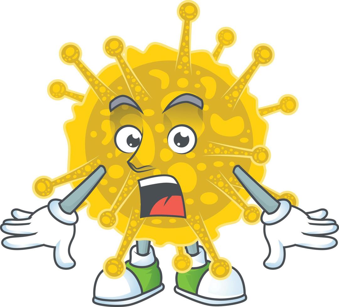 A cartoon character of coronavirus pandemic vector