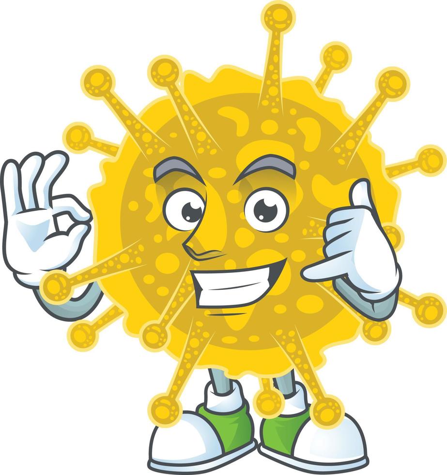 A cartoon character of coronavirus pandemic vector
