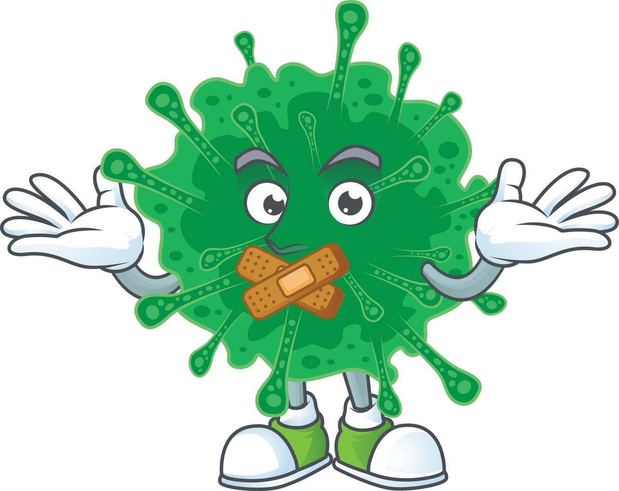 A cartoon character of coronavirus pneumonia vector