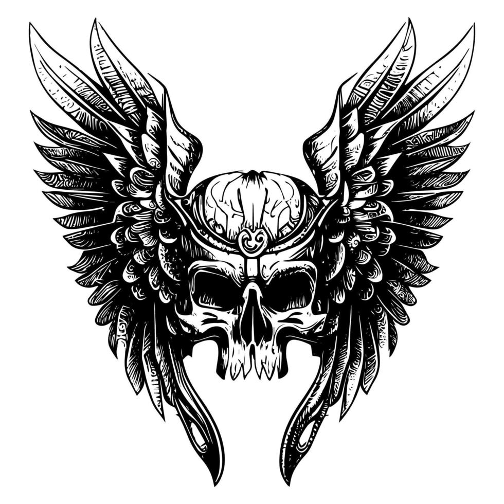 Skull and wings is a popular symbol in gothic culture and often 