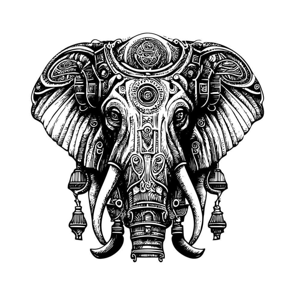 mamut elefante logo es un sorprendentes símbolo de fuerza y resiliencia, evocando un sentido de poder y estabilidad para el marca eso representa vector