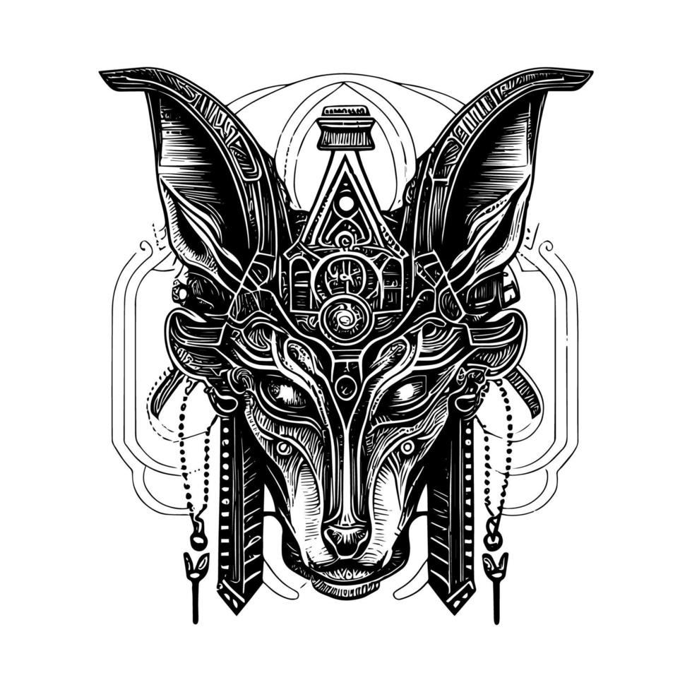 The Horus head logo portrays the falcon-headed god from ancient Egyptian mythology, representing power, protection, and vision vector