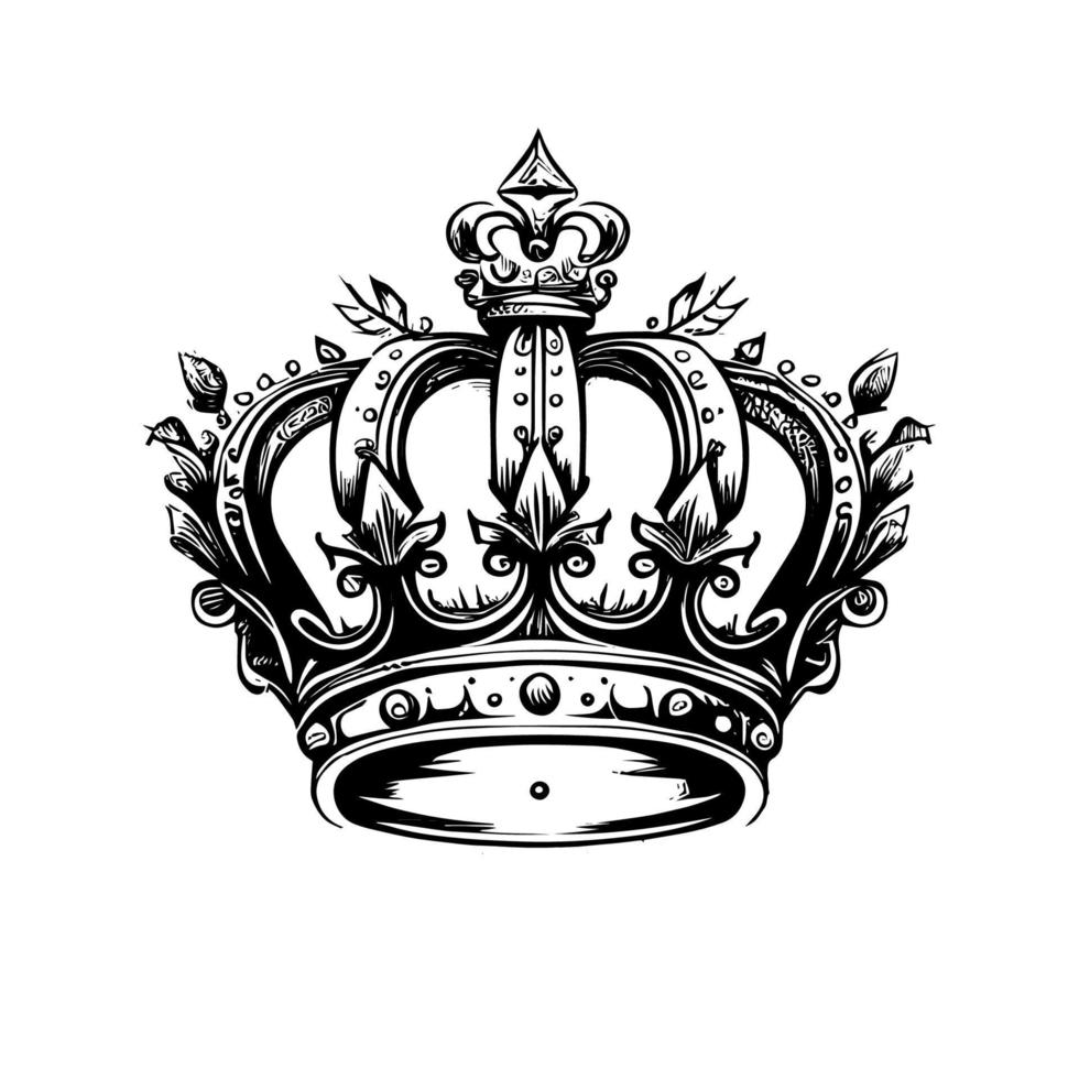 crown logo illustration exudes power, luxury, and prestige. It's a perfect choice for businesses that want to convey an image of authority and excellence vector