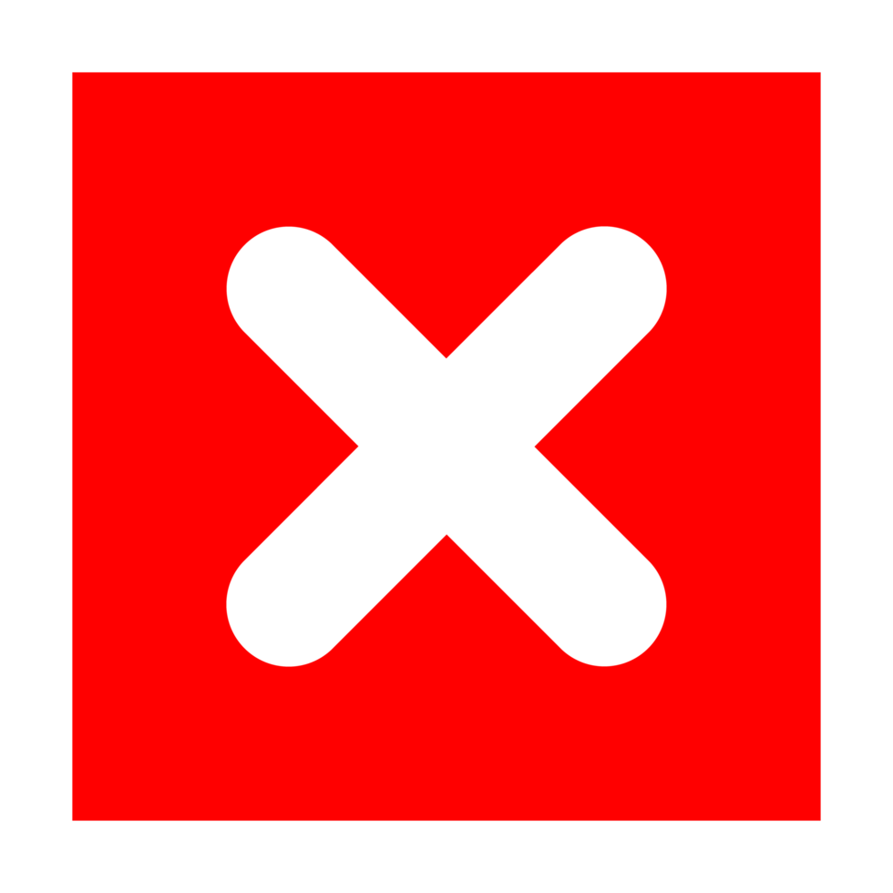 Red X Mark Icon Transparent Background