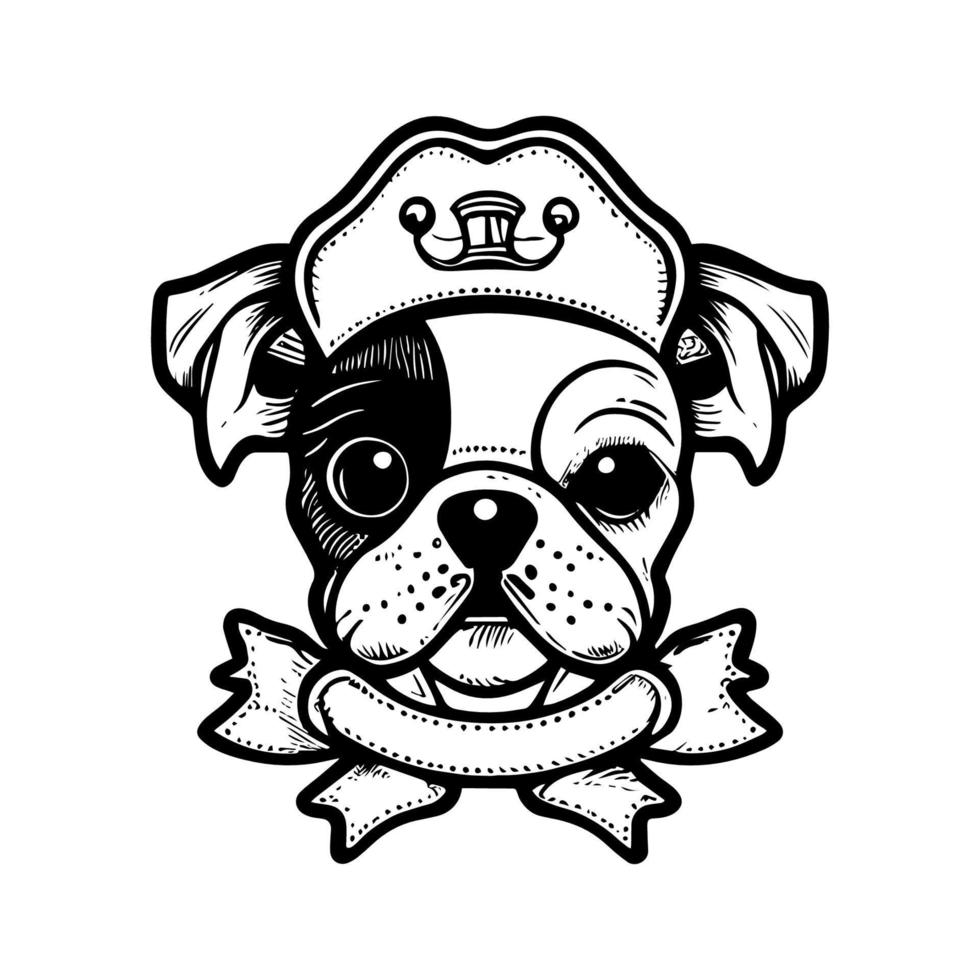 Anime Kawaii Doggy logo features a cute and lovable pup with big, expressive eyes and a charmingly cartoonish aesthetic, perfect for any dog lover vector
