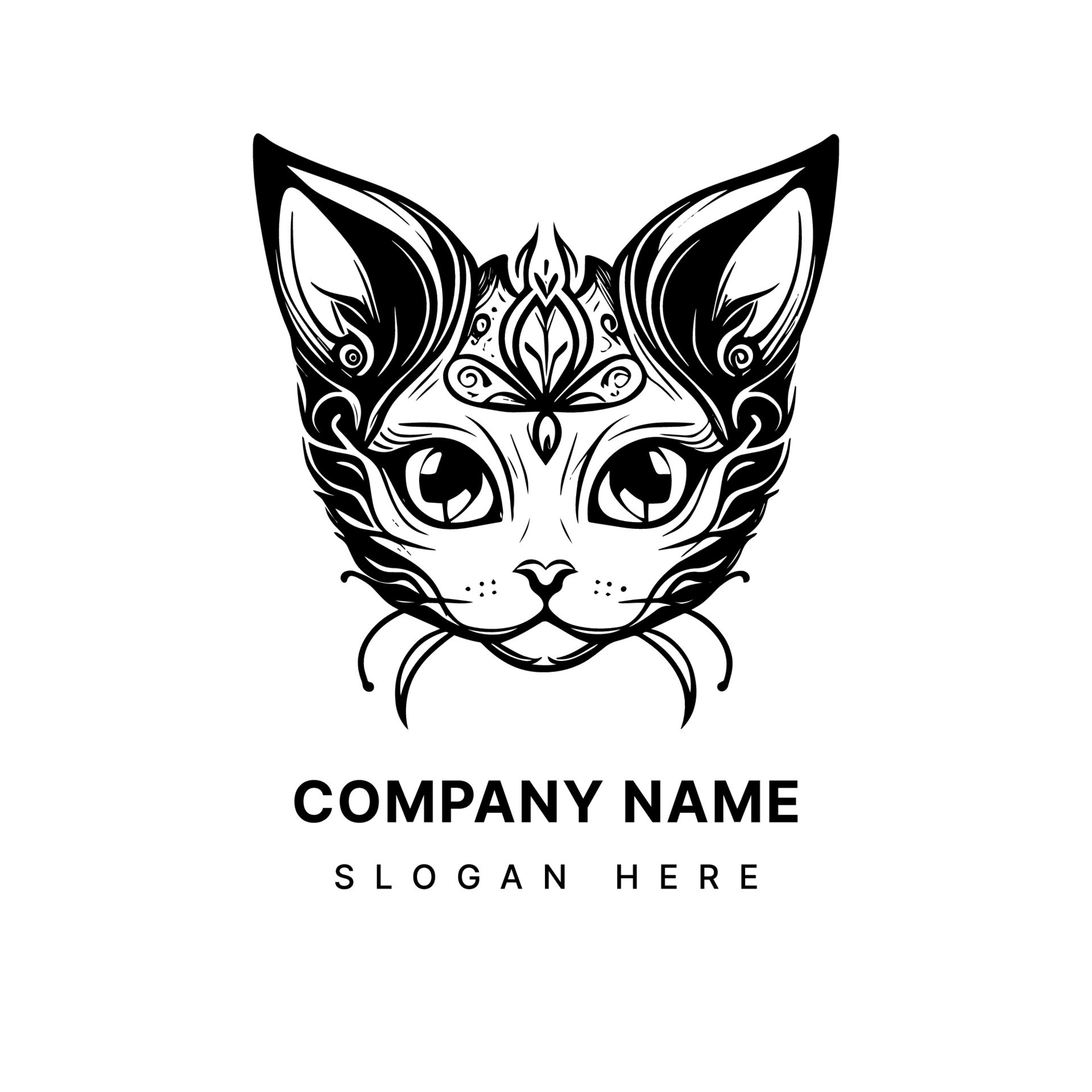 Catlovers Icon in Black on White Stock Vector - Illustration of