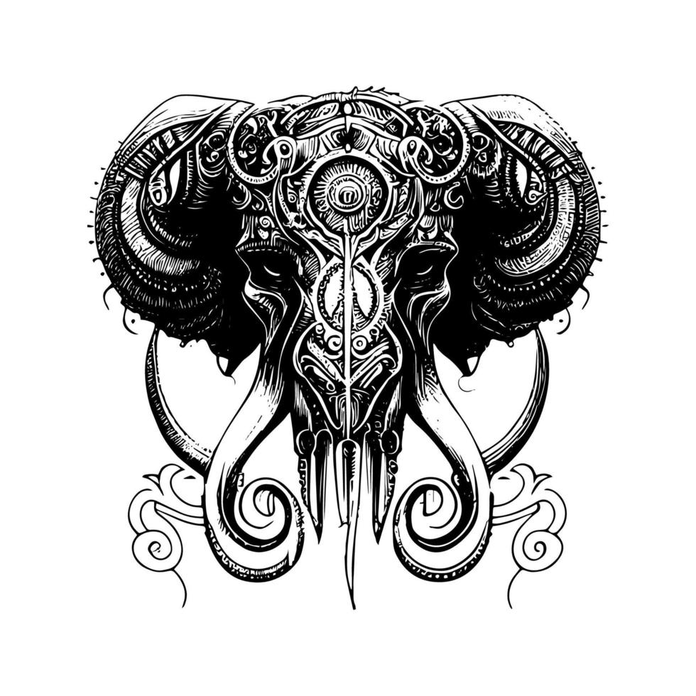 mammoth elephant logo is a striking symbol of strength and resilience, evoking a sense of power and stability for the brand it represents vector