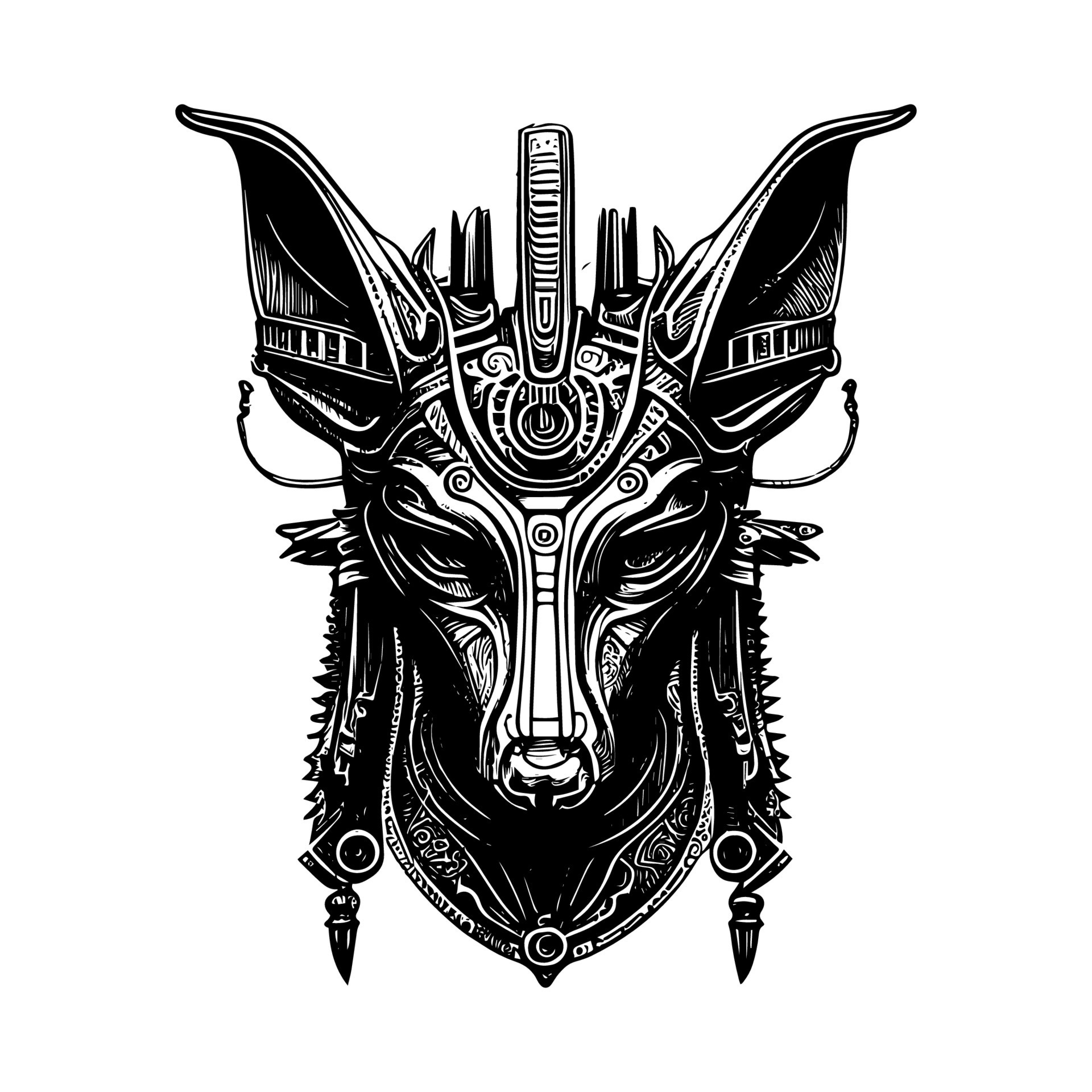 el horus cabeza logo retrata el con cabeza de halcón Dios desde antiguo