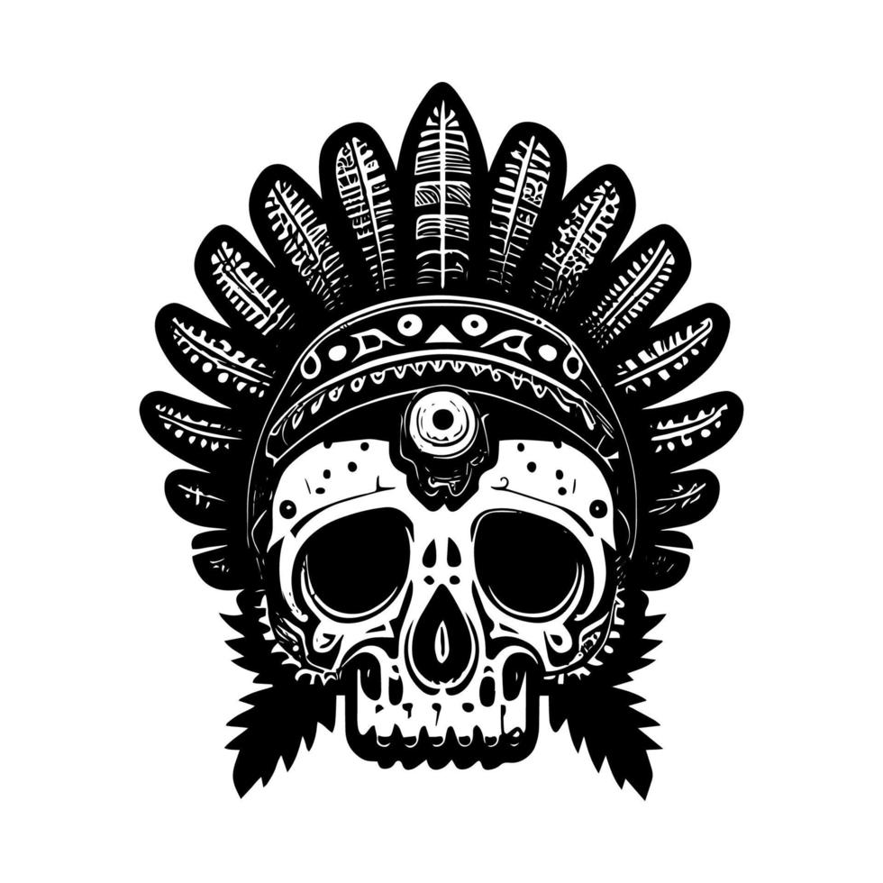 Kawai Skull Head illustration features a cute and whimsical skull with large eyes and a playful expression, combining the macabre with the adorable vector