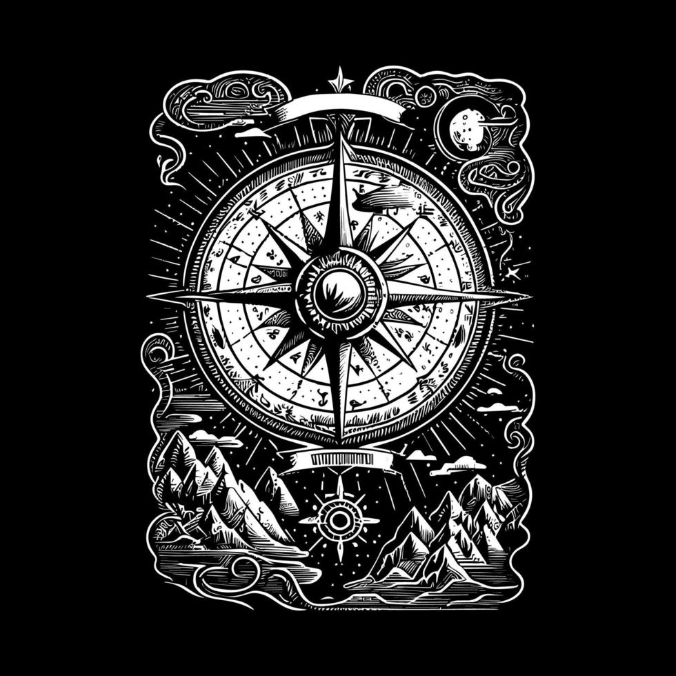 Journey to the Stars Discovering the Secrets of an Astrolabe Treasure Map vector