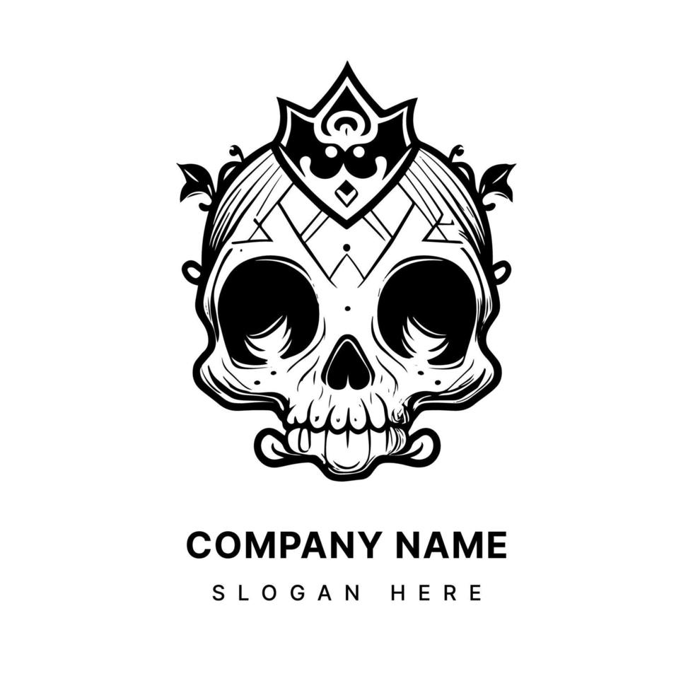 Kawaii Skull Logo Brings a Cute Twist to a Classic Design vector