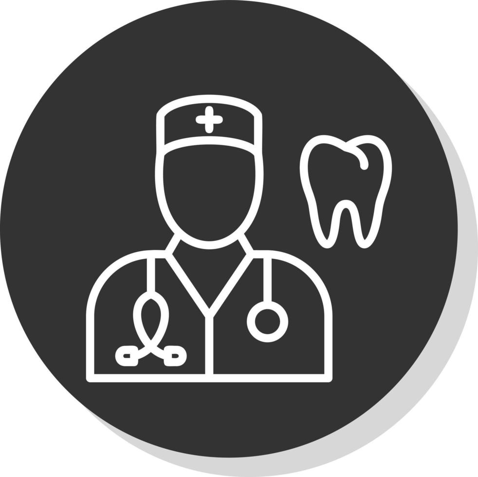 diseño de icono de vector de dentista masculino