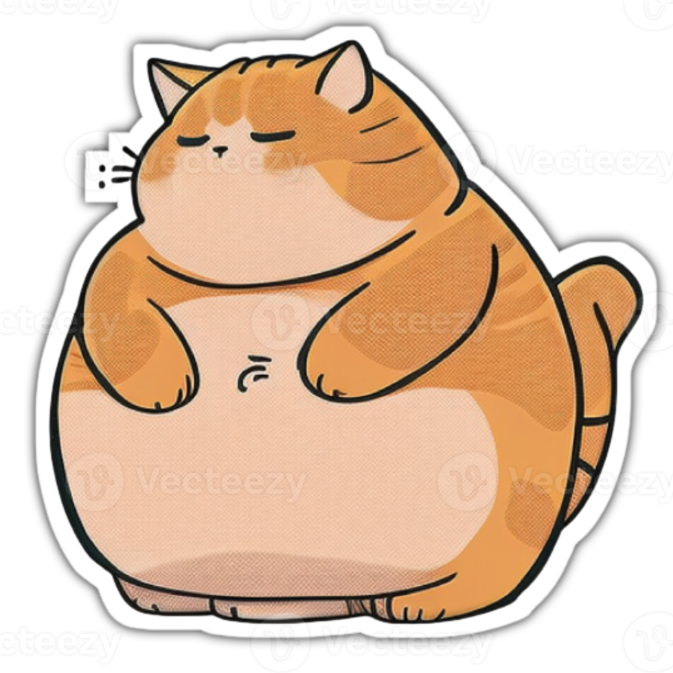 Gato Fofo PNG , Gordinho, Gato, Desenho Animado Imagem PNG e PSD