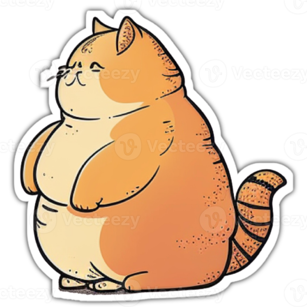 Cute Fat Cat png