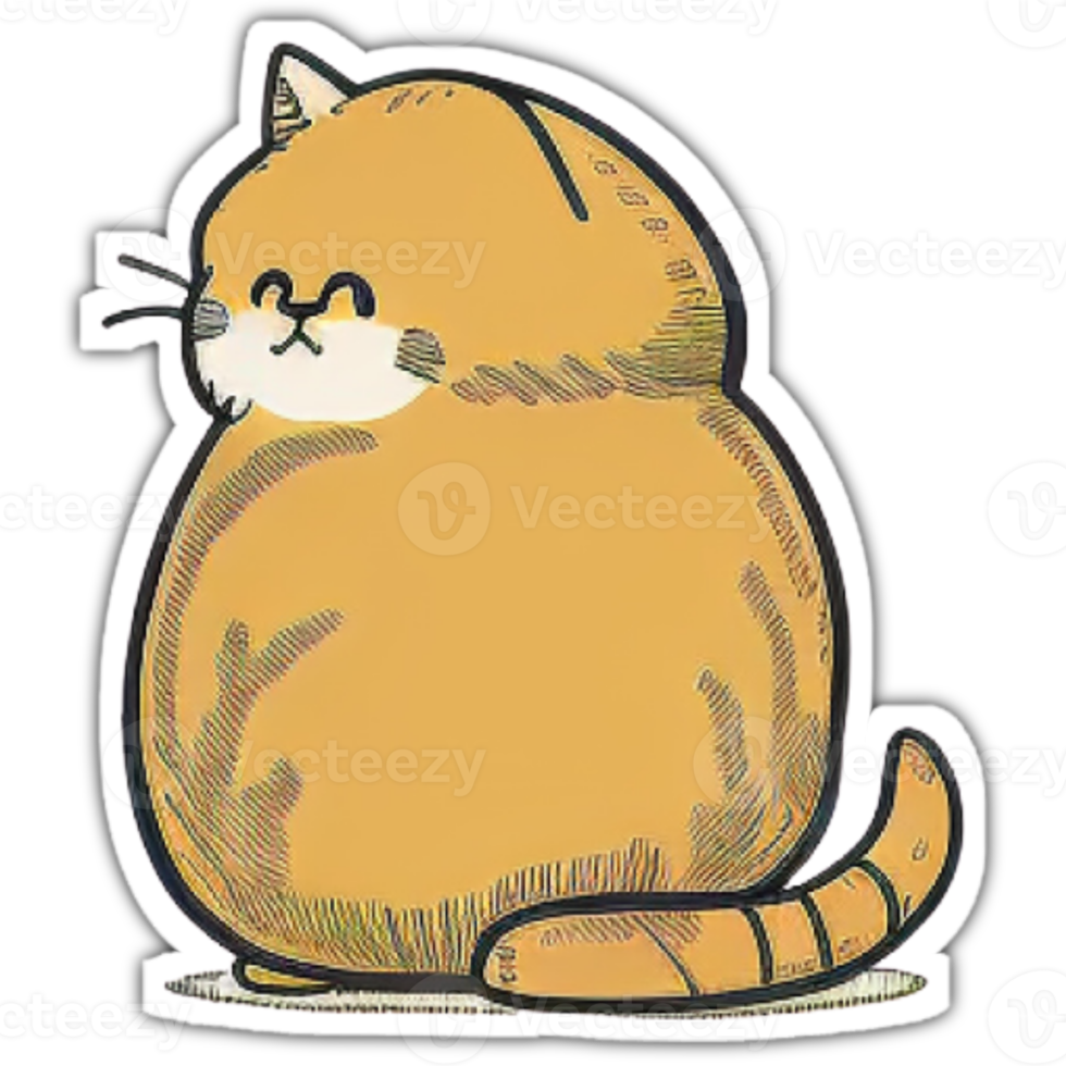 Gato Fofo PNG , Gordinho, Gato, Desenho Animado Imagem PNG e PSD