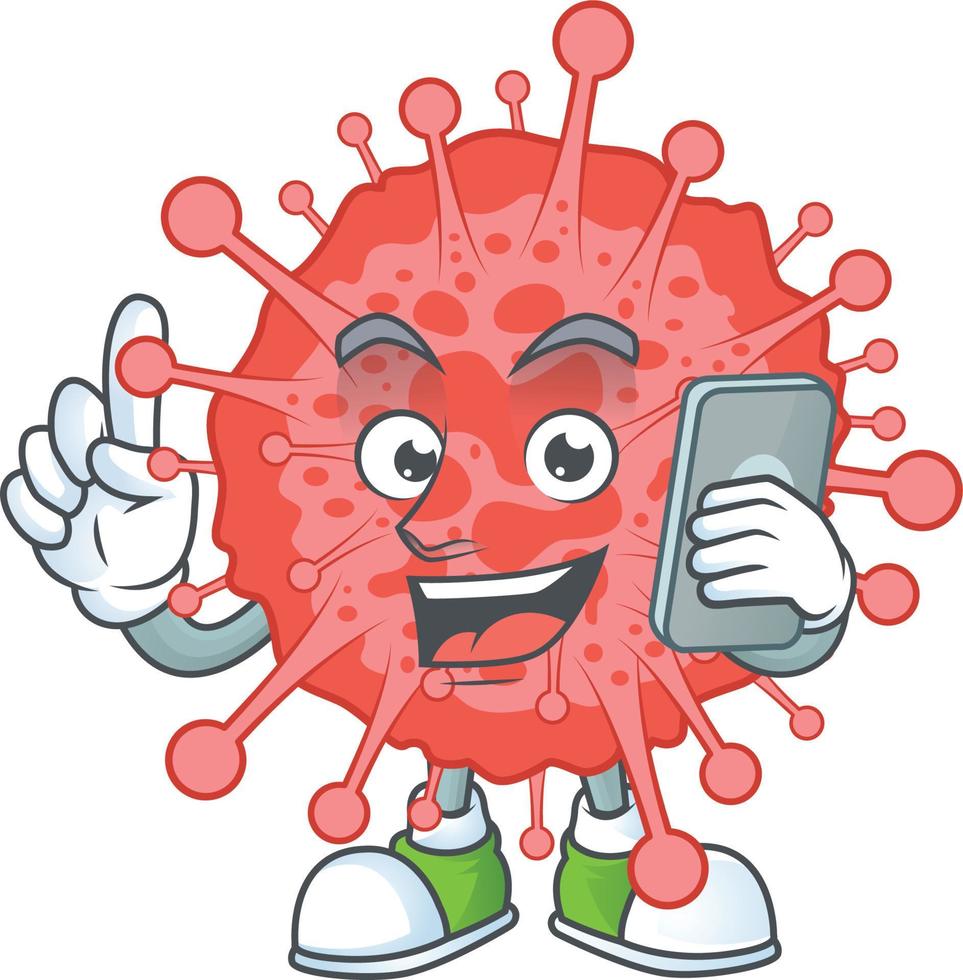 A cartoon character of coronavirus disaster vector