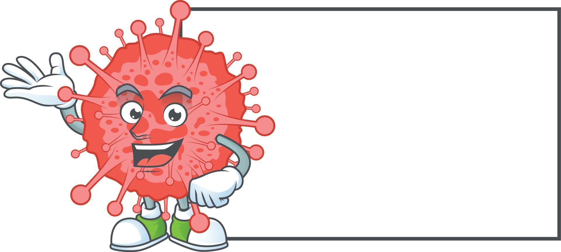 A cartoon character of coronavirus disaster vector