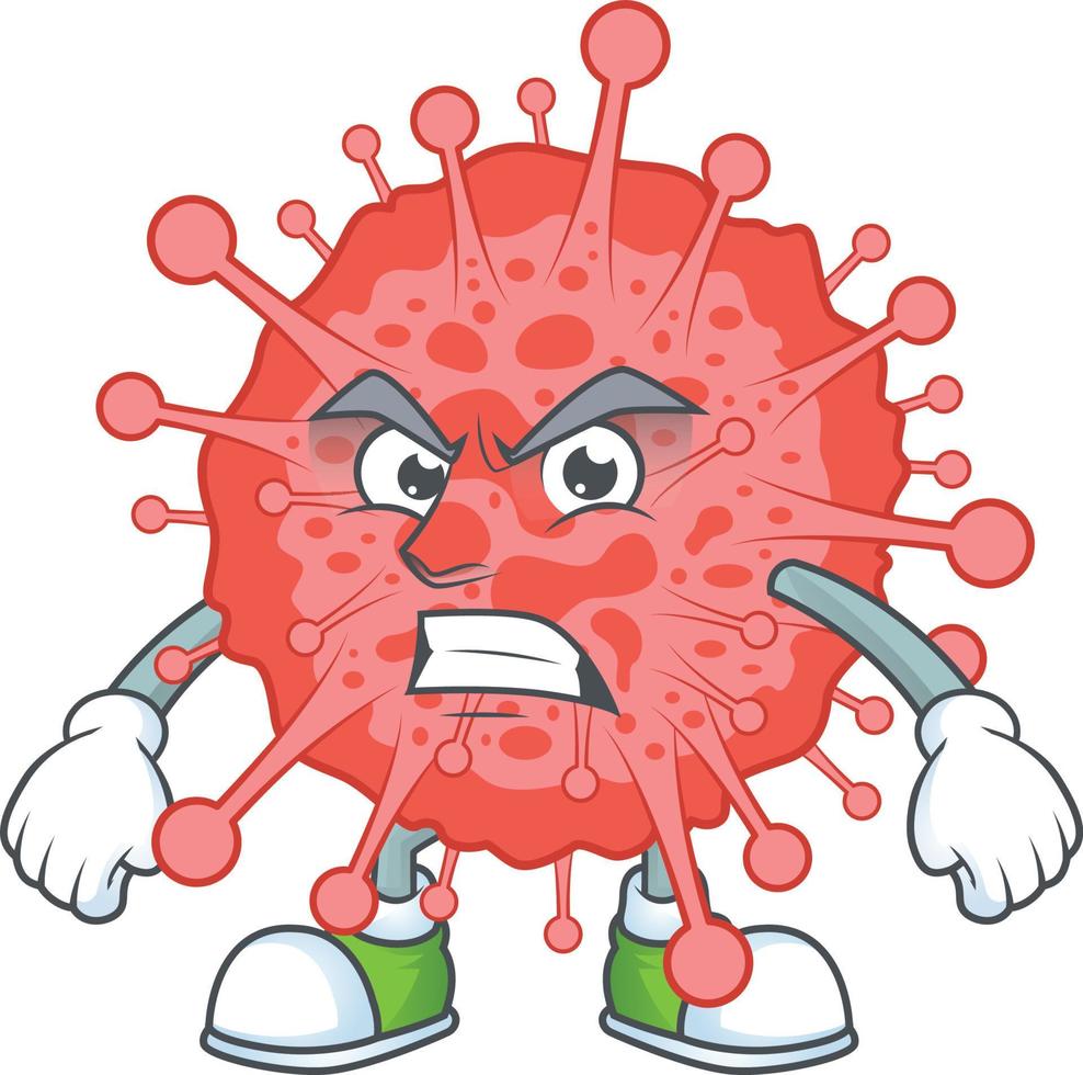 A cartoon character of coronavirus disaster vector