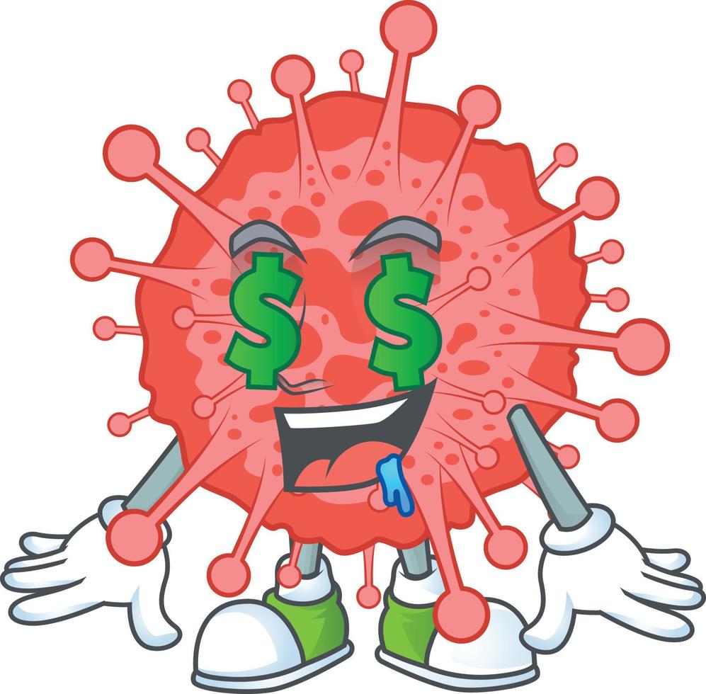 A cartoon character of coronavirus disaster vector