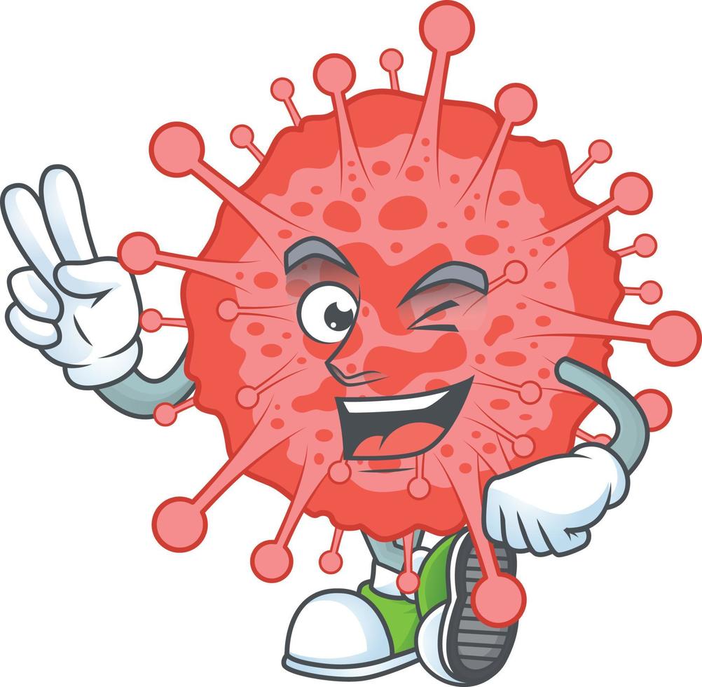 A cartoon character of coronavirus disaster vector