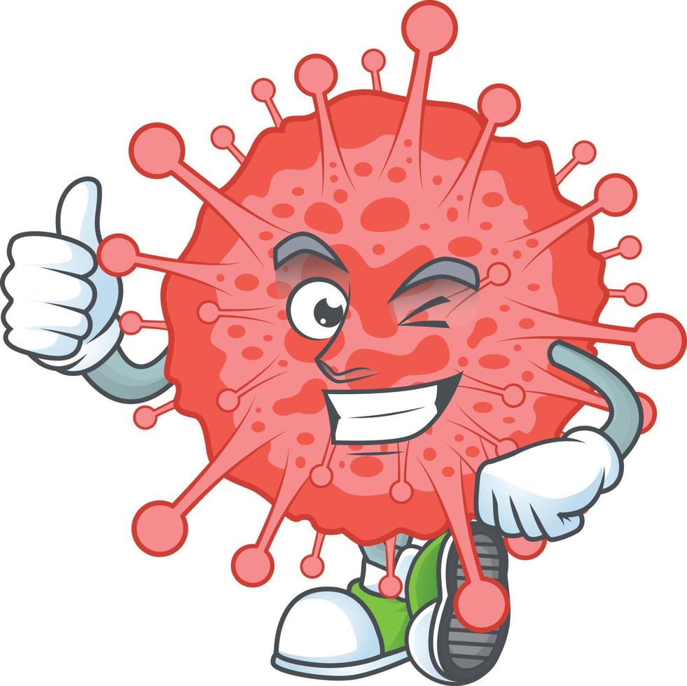 A cartoon character of coronavirus disaster vector