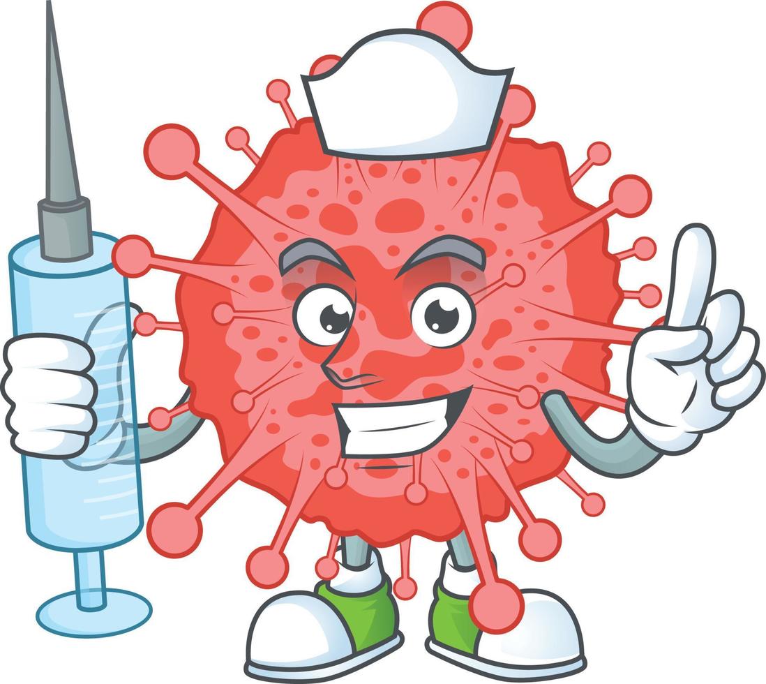 A cartoon character of coronavirus disaster vector